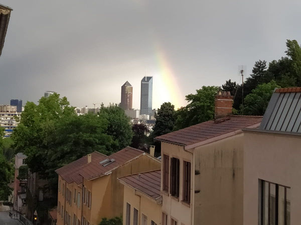 Arc en ciel sur Lyon