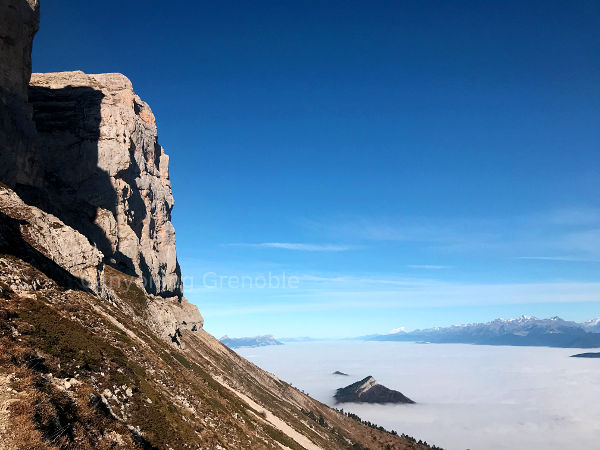 Vercors Pointe Sophie avec la mer de nuage